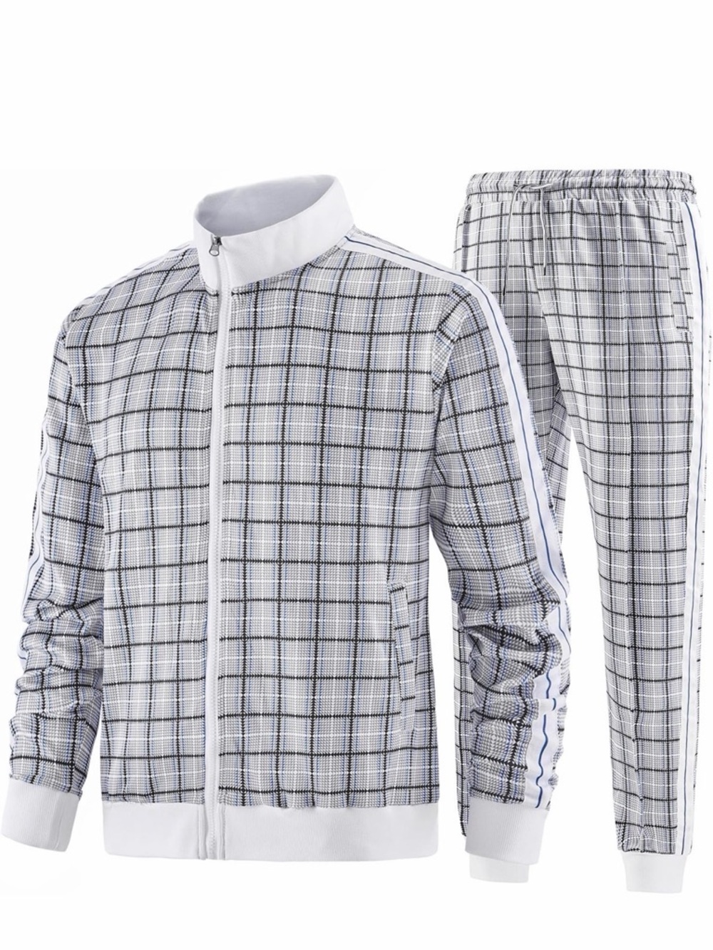 Plaid Track Jacket and Pants